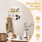 Key Holder for Wall, Key and Mail Holder Organizer with - Key Holder Wall Mount - Round Wooden Rustic Home Decor for Entryway, Mudroom, Hallway, Kitchen Office (White)